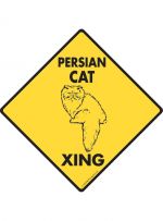 Persian Cat Crossing Sign